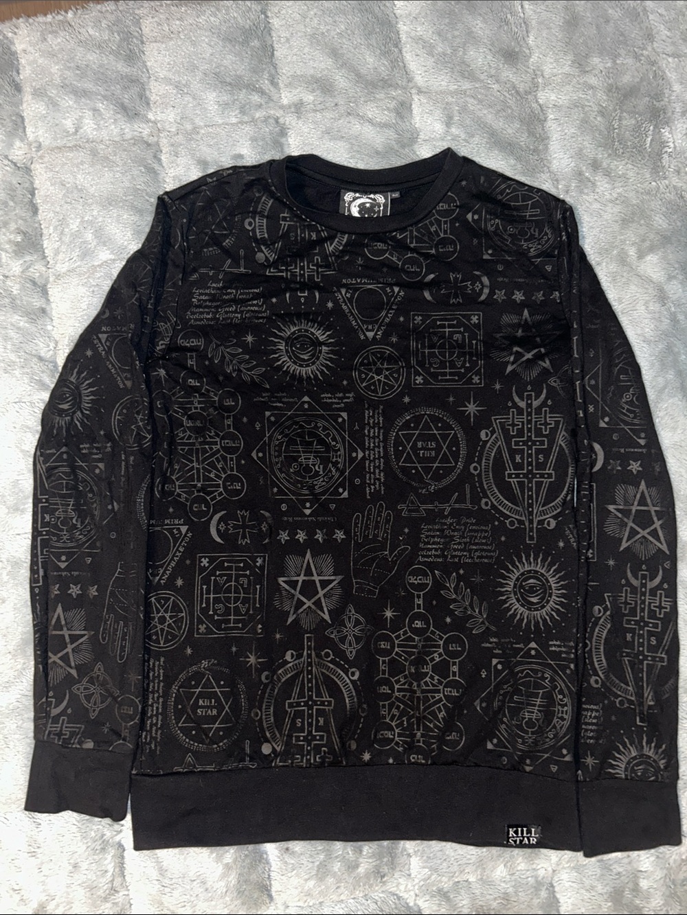 KILLSTAR Black Occult Symbol Crewneck Sweatshirt M